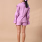 RUFFLE SHORTS CO-OORD - LILAC