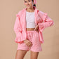 RUFFLE SHORTS CO-OORD - BABY PINK