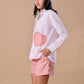 STRIPED HEART PATCH SHIRT
