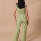 CINCHED LINEN COORD - OLIVE