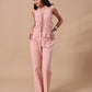 PLEATED LINEN CO-ORD - BLUSH