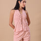 PLEATED LINEN CO-ORD - BLUSH
