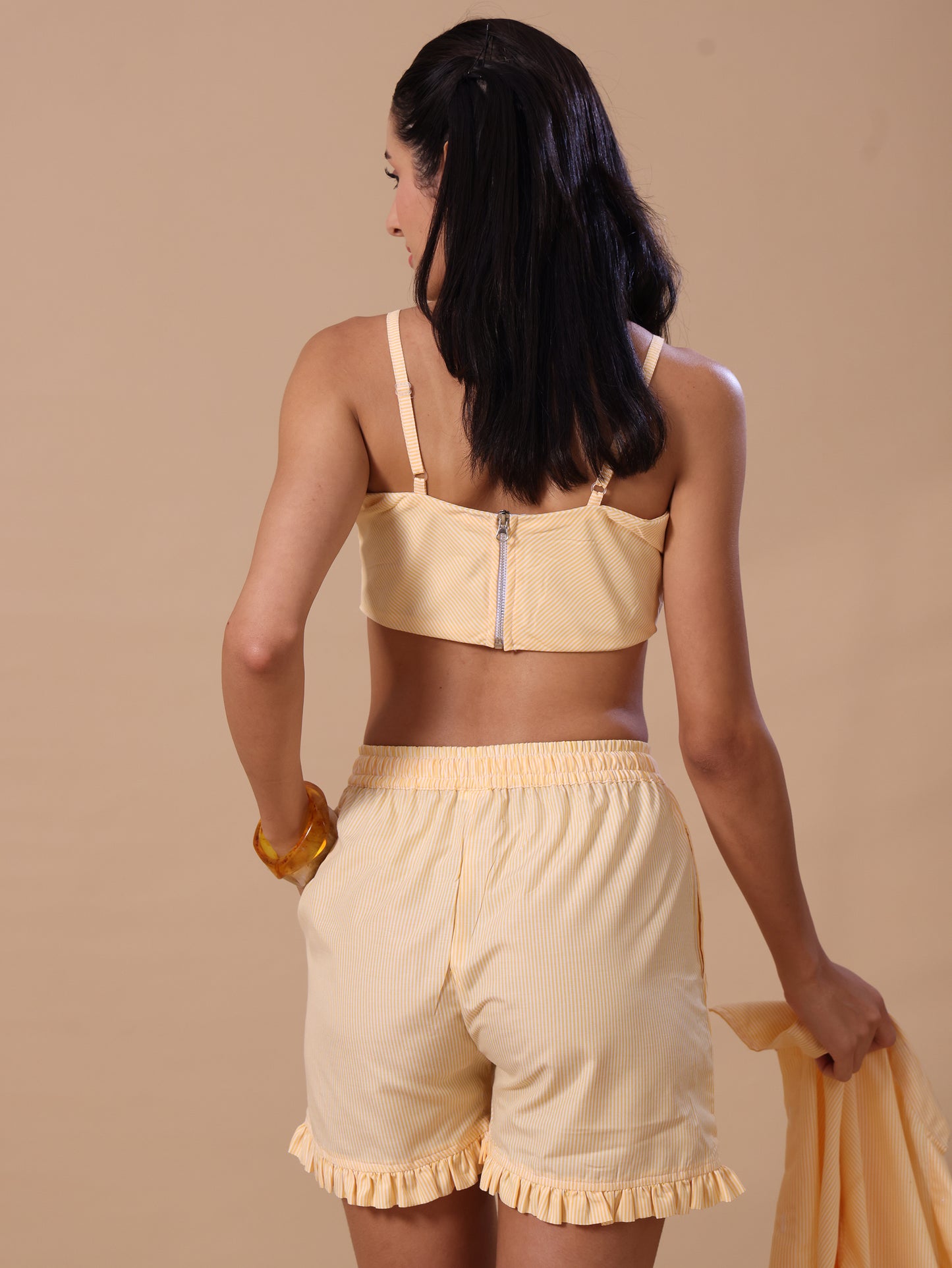 SHIRT/BRALTTE DUO - YELLOW STRIPE