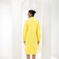 YELLOW LONG POCKET SHIRT DRESS