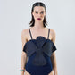 FLORET BODYSUIT WITH FRILL SKIRT - BLUE