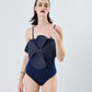 FLORET BODYSUIT WITH FRILL SKIRT - BLUE