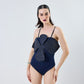 FLORET BODYSUIT WITH FRILL SKIRT - BLUE