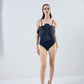 FLORET BODYSUIT WITH FRILL SKIRT - BLUE