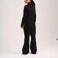 DENIM FUR COORD - BLACK