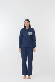 DENIM SHIRT BLUE HANGINGS SET