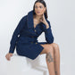 DENIM DRESS WITH ASSYMETRICAL COLLAR