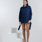 DENIM OVERSIZED JACKET WITH INVERTED POCKETS - BLUE