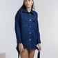 DENIM OVERSIZED JACKET WITH INVERTED POCKETS - BLUE