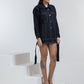 DENIM OVERSIZED JACKET WITH INVERTED POCKETS - BLACK