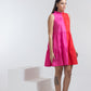 FUSCHIA BLOCK MINI DRESS