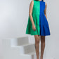 BLUE BLOCK MINI DRESS