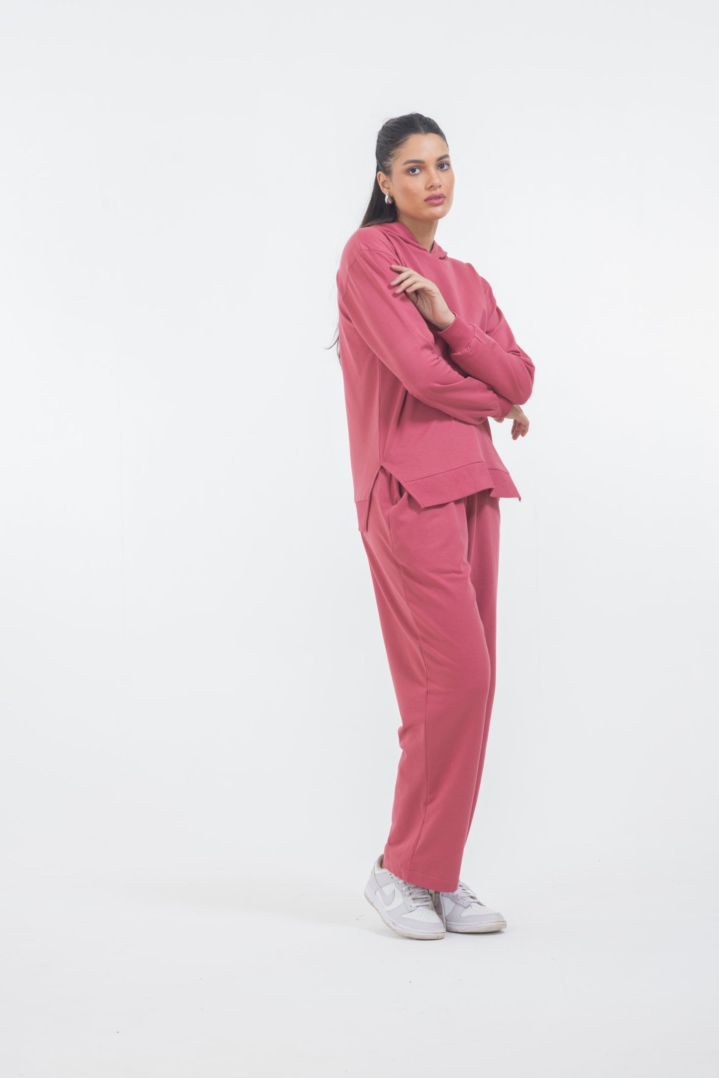 DUSTY PINK HOODIE PANT SET