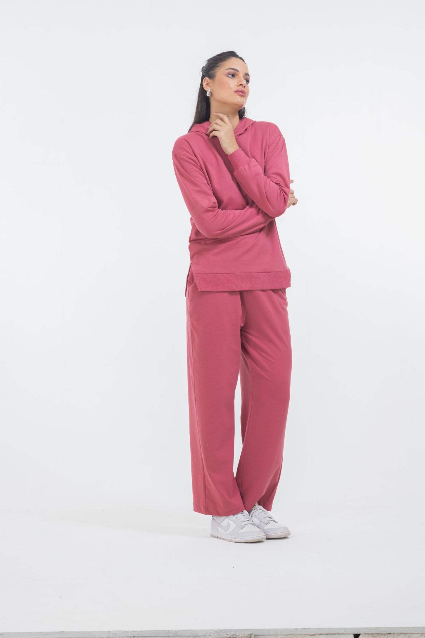 DUSTY PINK HOODIE PANT SET