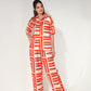 Orange Stripe Abstract Coord