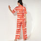 Orange Stripe Abstract Coord