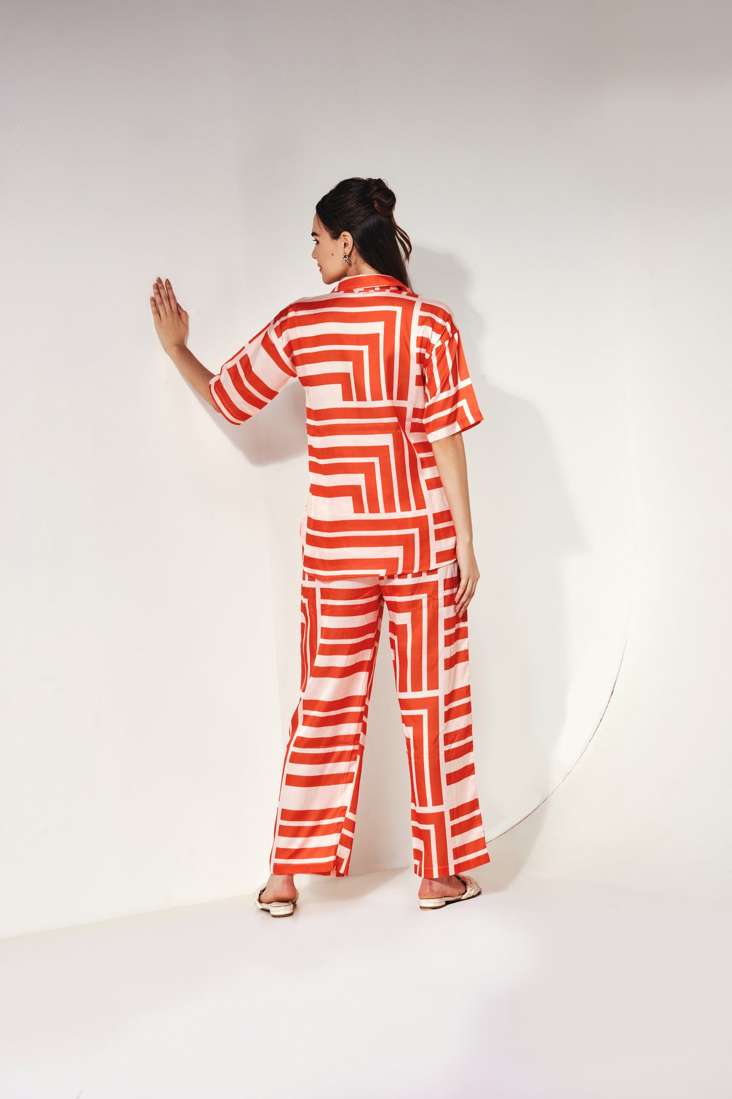 Orange Stripe Abstract Coord