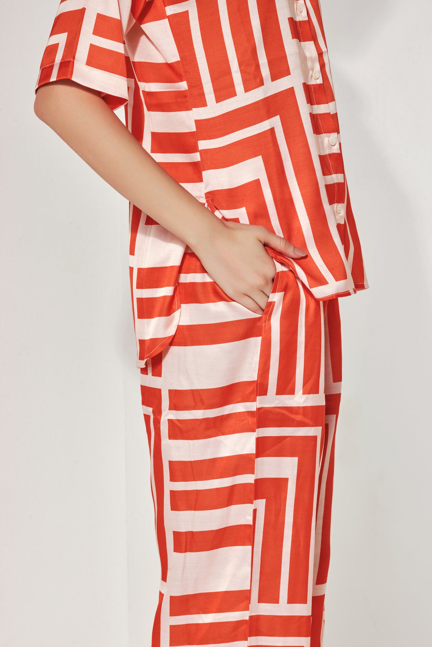 Orange Stripe Abstract Coord