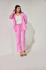 Baby Pink Pant Coord with Lace
