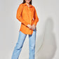 U Cut-out Shirt - Orange