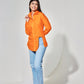 U Cut-out Shirt - Orange