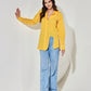 U Cut-out Shirt - Mustard