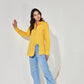 U Cut-out Shirt - Mustard