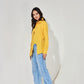 U Cut-out Shirt - Mustard