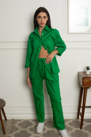 Poplin Pant Co-ord - Forest Green