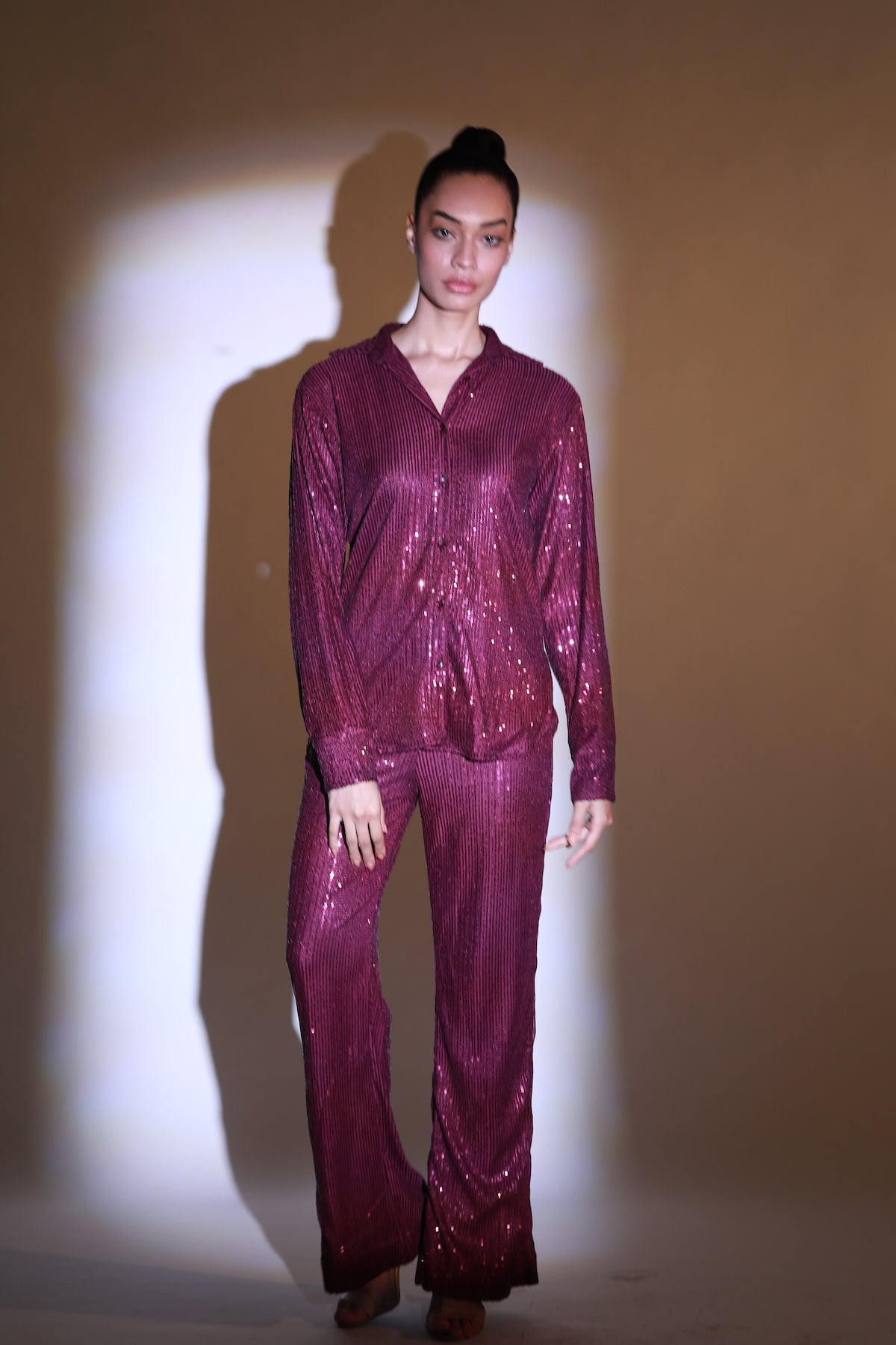 Wine Sequin Co-ord