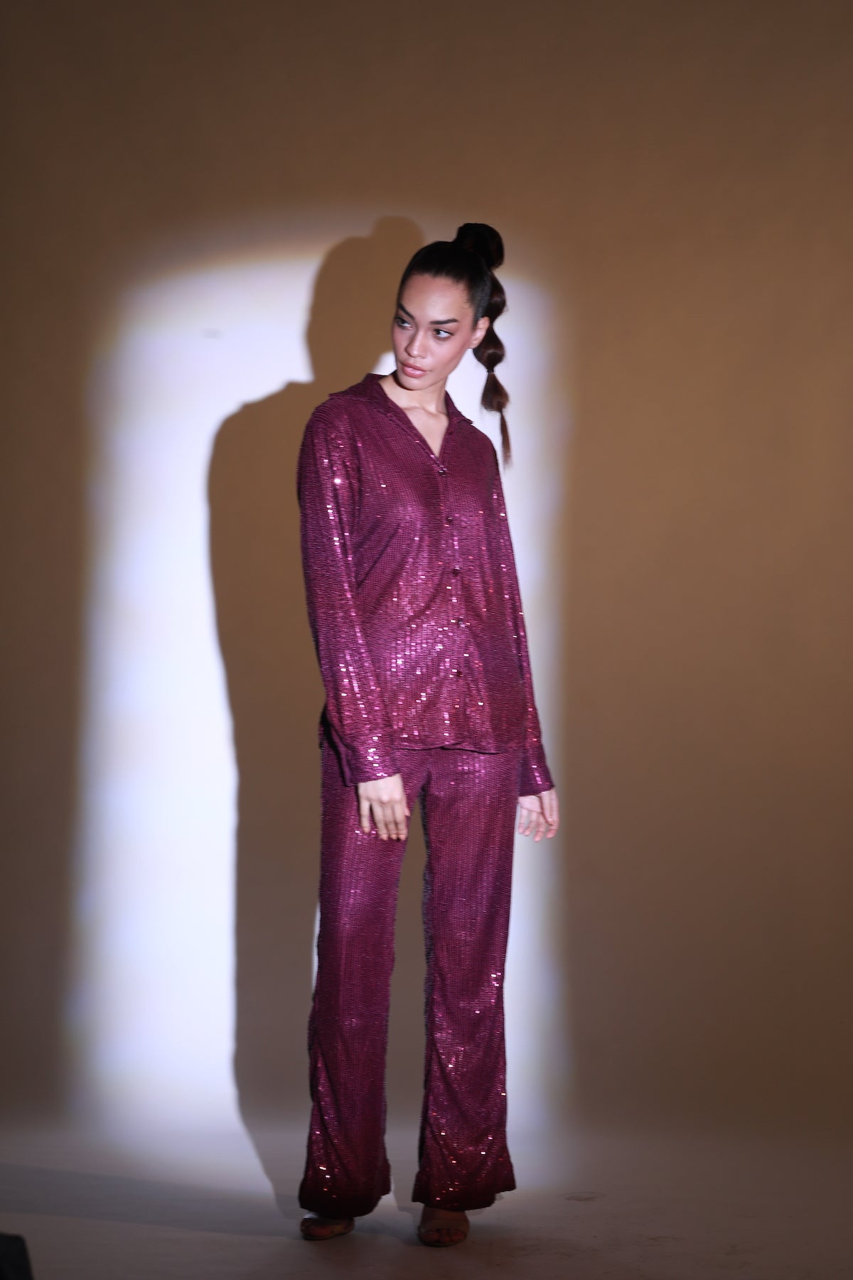 Wine Sequin Co-ord