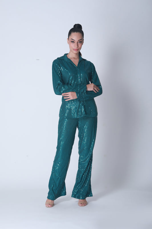 Teal Sequin Co-ord