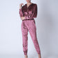 Velvet Jogger Co-ord Pink