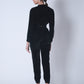 Fleece Crop Jogger set - Black