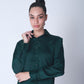 Basic Satin Shirt - Hunter Green