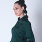 Basic Satin Shirt - Hunter Green