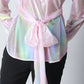 Knot Tie Mettalic Shirt - Pink