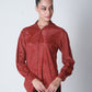 Cotton Shimmer Shirt - Red