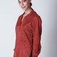 Cotton Shimmer Shirt - Red