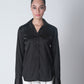 Basic Satin Shirt - Coal Black