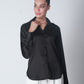 Basic Satin Shirt - Coal Black