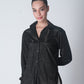 Cotton Shimmer Shirt -Black