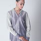 Cotton Shimmer Shirt - Silver Lilac Ombre