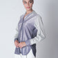 Cotton Shimmer Shirt - Silver Lilac Ombre