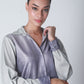 Cotton Shimmer Shirt - Silver Lilac Ombre