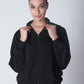 Fleece zipper co-ord - Black